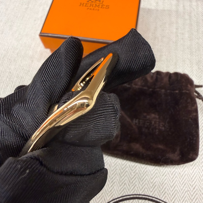 Hermes保存良好 二手閒置絲巾釦-4