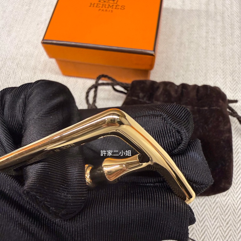 Hermes保存良好 二手閒置絲巾釦-5