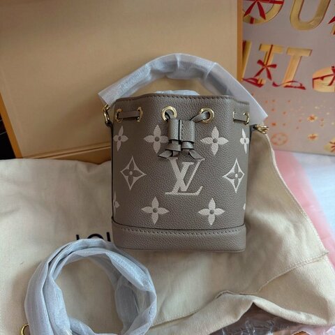 全新品 路易威登/Louis Vuitton 大象灰nano noe mini水桶包 附件盒子塵袋