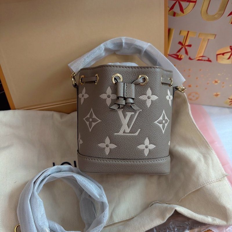 全新品 路易威登/Louis Vuitton 大象灰nano noe mini水桶包 附件盒子塵袋-0