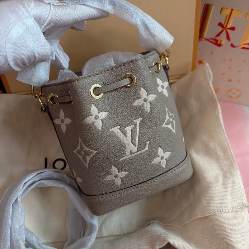 全新品 路易威登/Louis Vuitton 大象灰nano noe mini水桶包 附件盒子塵袋-1