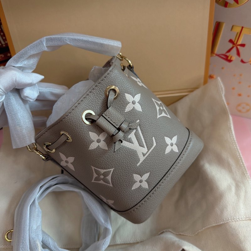 全新品 路易威登/Louis Vuitton 大象灰nano noe mini水桶包 附件盒子塵袋-5