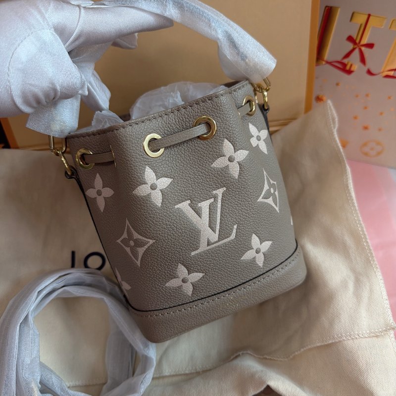 全新品 路易威登/Louis Vuitton 大象灰nano noe mini水桶包 附件盒子塵袋-6