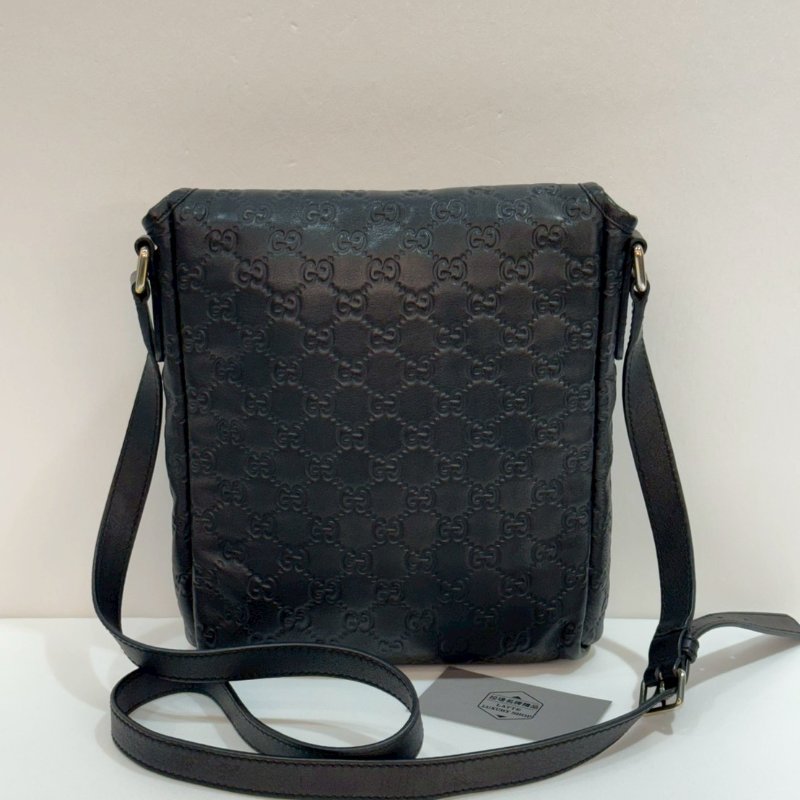 GUCCI 全皮壓紋 斜背包/側背包 87成新-1