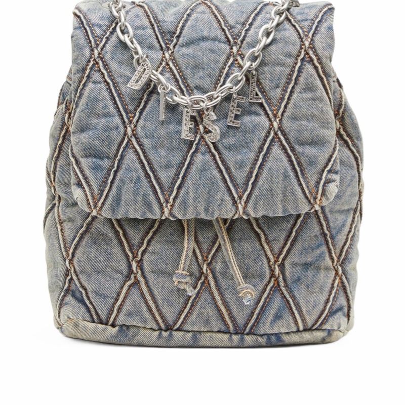 Diesel 女士 絎縫牛仔布背包均碼碼25cm*11cm*28cm-0