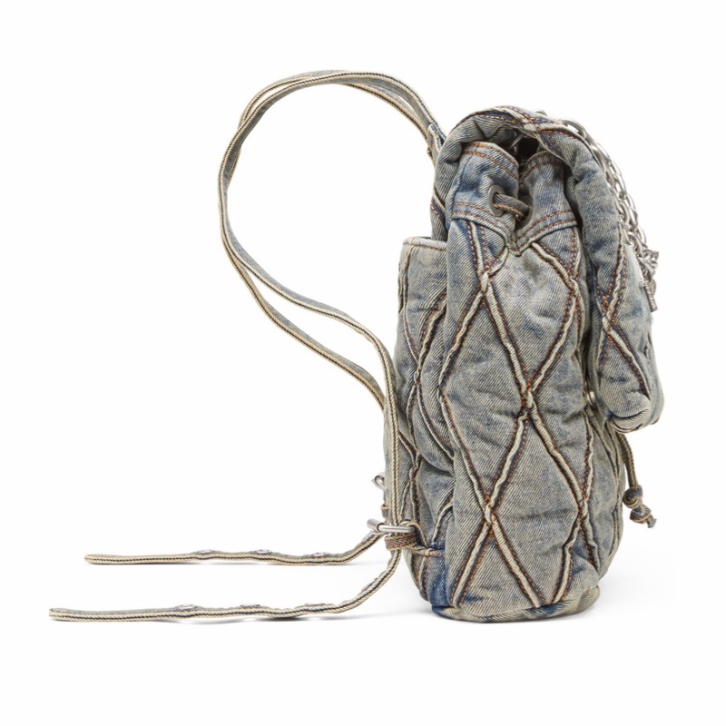 Diesel 女士 絎縫牛仔布背包均碼碼25cm*11cm*28cm-5