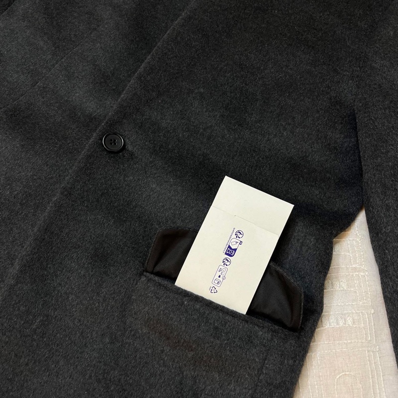 ALLSAINTS HARGROVE男款灰色羊毛大衣38-9