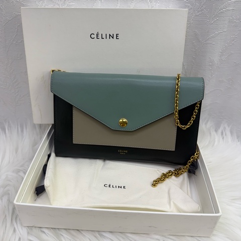 Celine Chain Shoulder Bag金扣鏈帶肩背包