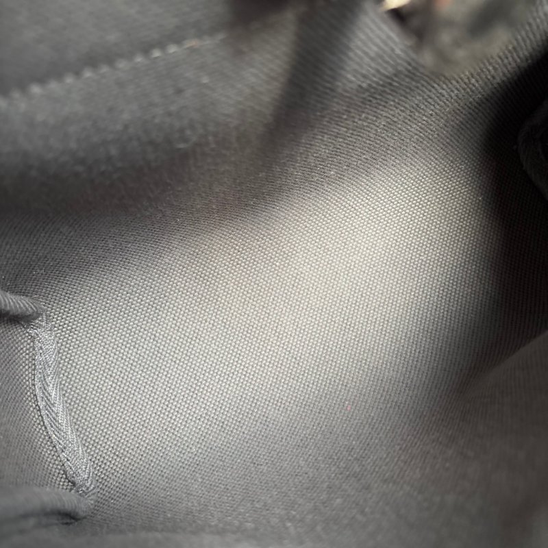 ::HERMES:: 愛馬仕 W刻MINI HERBAG 石板灰皮革 帆布銀釦斜背包-4