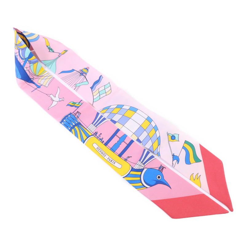 HERMES 絲質Twilly絲巾-3
