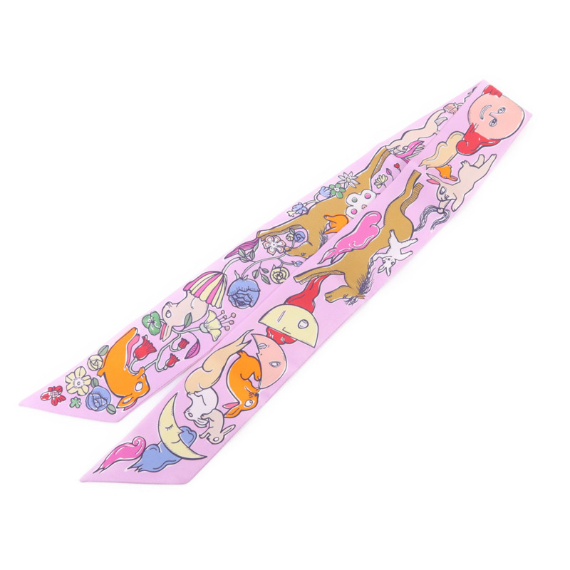 HERMES 絲質Twilly絲巾-1