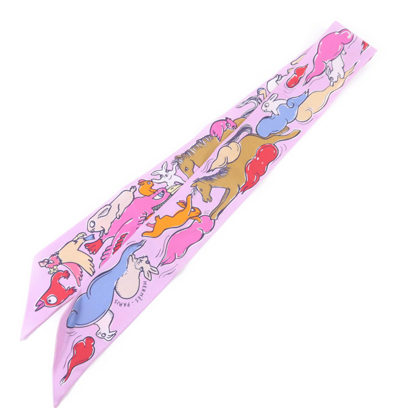 HERMES 絲質Twilly絲巾-0