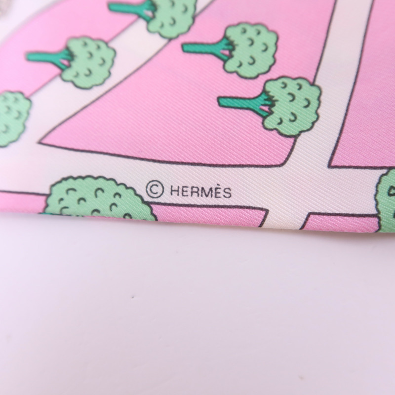 HERMES 絲質Twilly絲巾-5