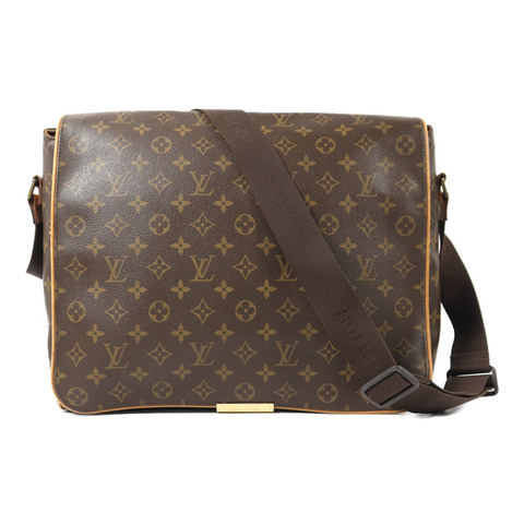 LOUIS VUITTON Monogram Abbesses金扣肩背袋棕色