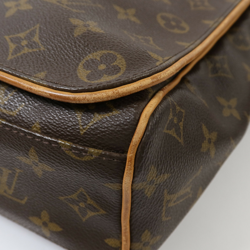 LOUIS VUITTON Monogram Abbesses金扣肩背袋棕色-10