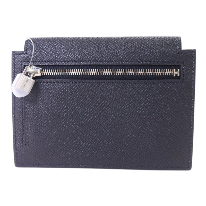 HERMES Epsom皮革Kelly Pocket Compact Wallet銀扣錢包-1