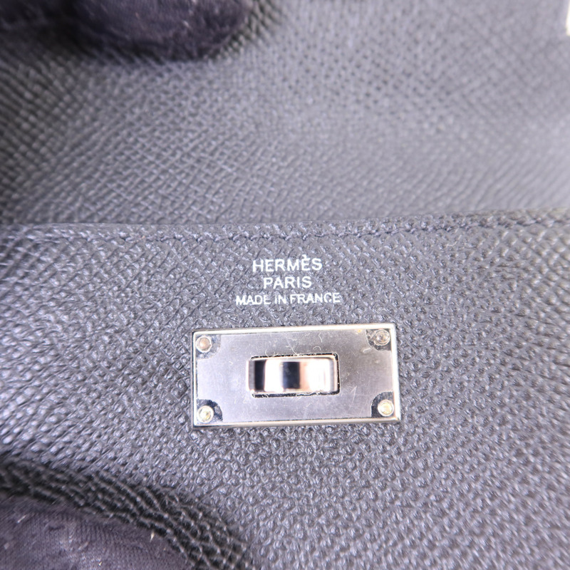 HERMES Epsom皮革Kelly Pocket Compact Wallet銀扣錢包-5