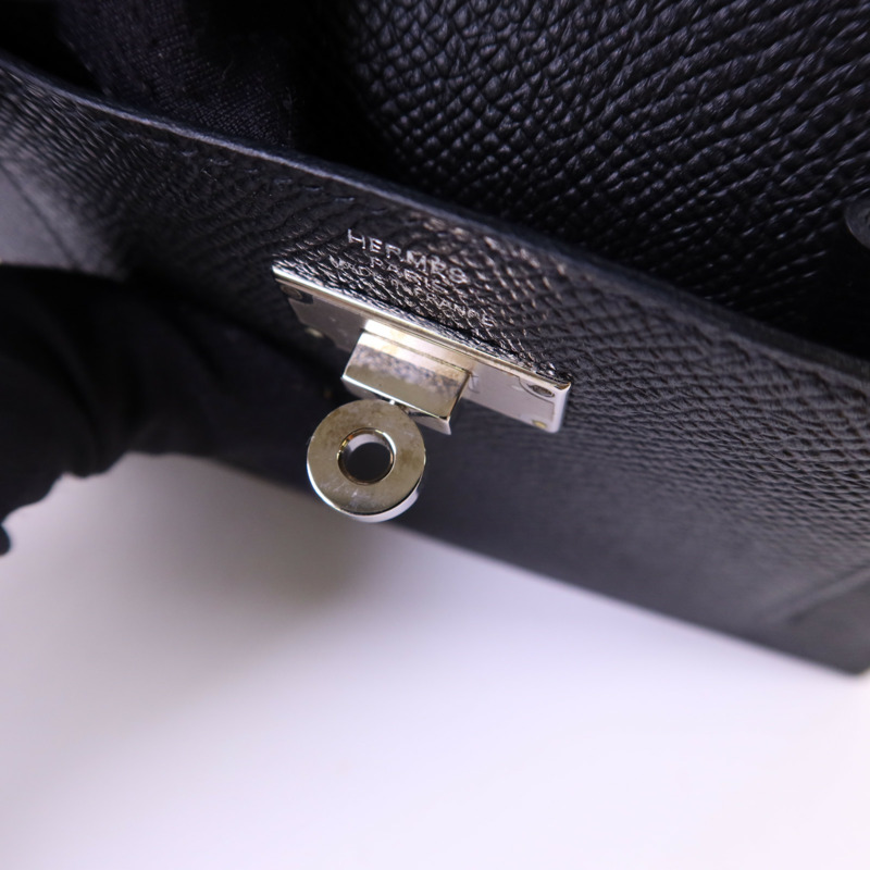 HERMES Epsom皮革Kelly Pocket Compact Wallet銀扣錢包-8