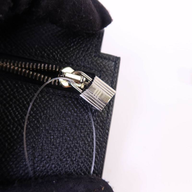 HERMES Epsom皮革Kelly Pocket Compact Wallet銀扣錢包-9