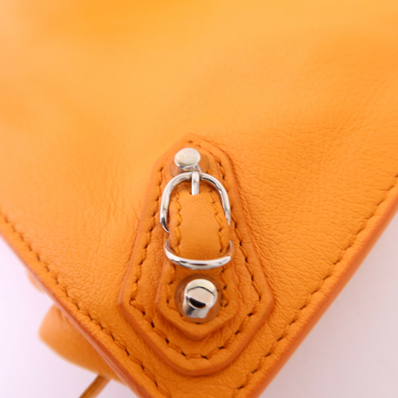 BALENCIAGA 牛皮皮革Clutch Bag銀扣手拿包-8