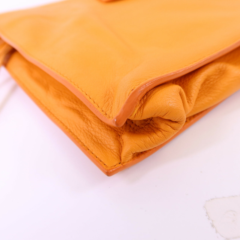 BALENCIAGA 牛皮皮革Clutch Bag銀扣手拿包-13