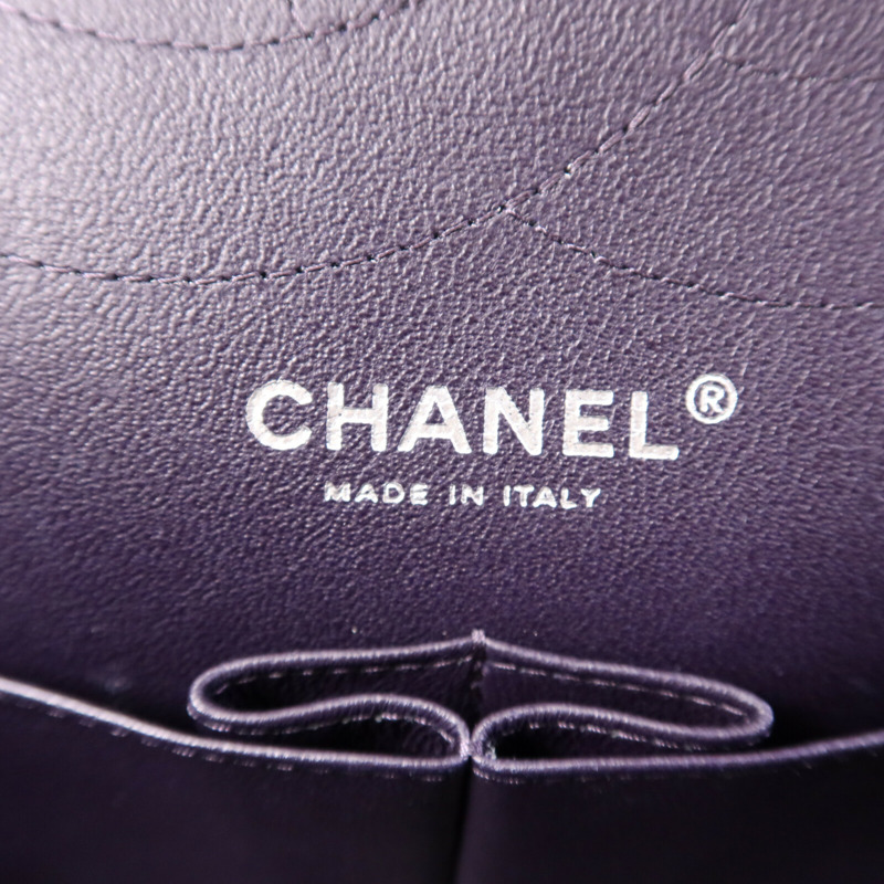 CHANEL 羊皮皮革Chanel 2.55 Large銀扣鏈帶肩背袋-5