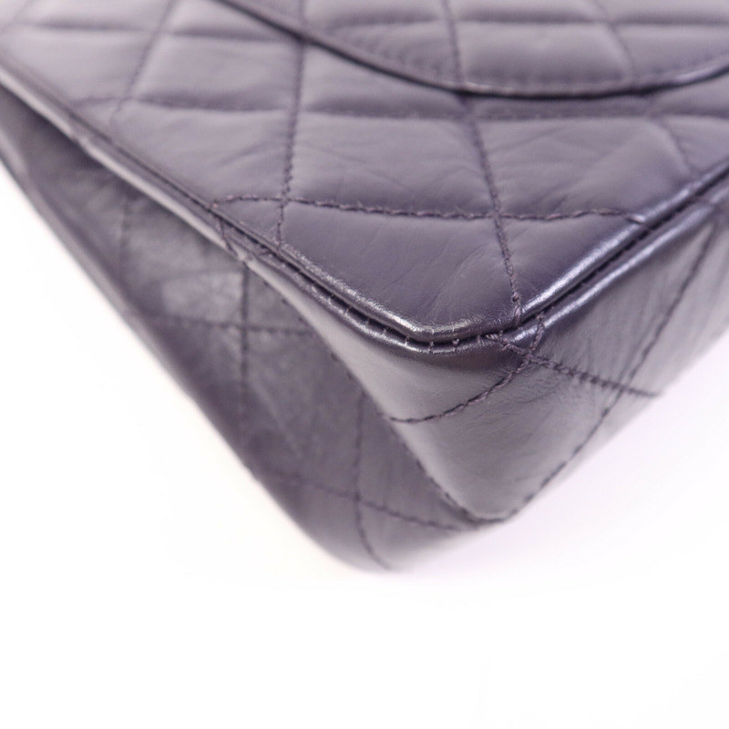 CHANEL 羊皮皮革Chanel 2.55 Large銀扣鏈帶肩背袋-13