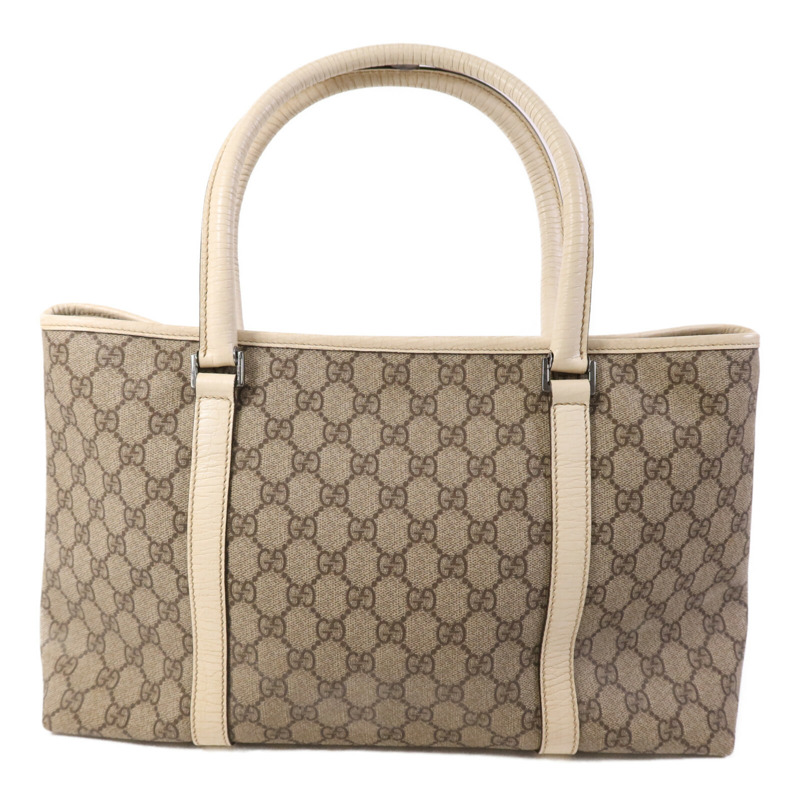 GUCCI 塗層帆布Tote Bag銀扣手挽袋-1