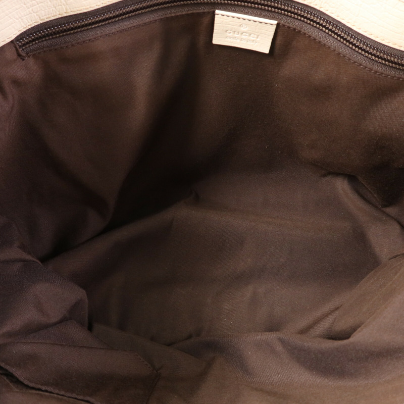 GUCCI 塗層帆布Tote Bag銀扣手挽袋-4