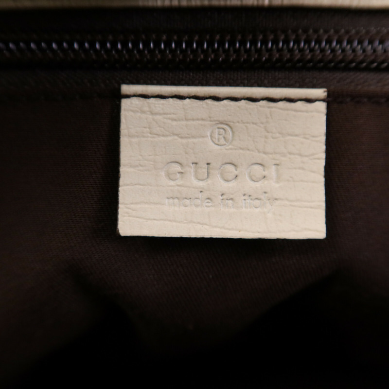GUCCI 塗層帆布Tote Bag銀扣手挽袋-5