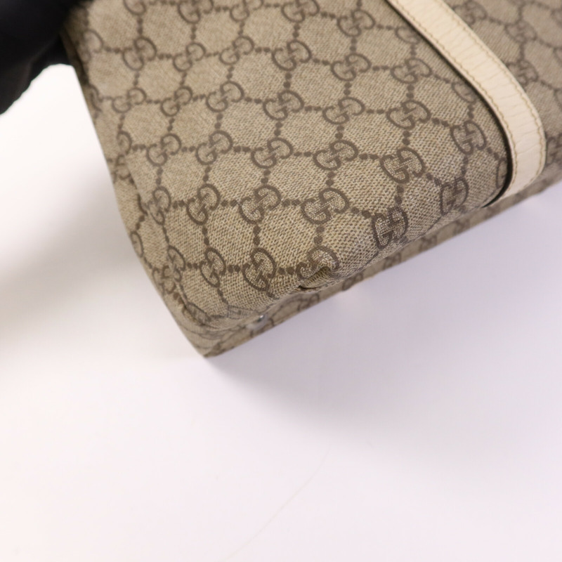 GUCCI 塗層帆布Tote Bag銀扣手挽袋-11
