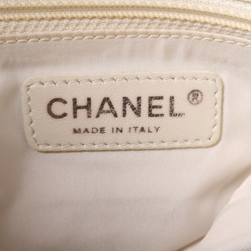 CHANEL 塗層帆布/尼龍Hand Bag銀扣手挽袋-5