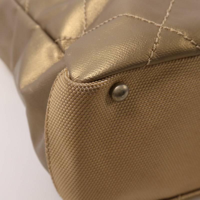 CHANEL 塗層帆布/尼龍Hand Bag銀扣手挽袋-8