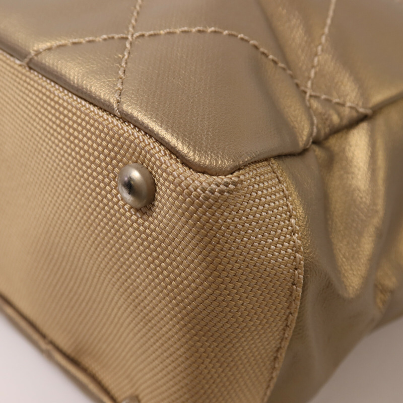 CHANEL 塗層帆布/尼龍Hand Bag銀扣手挽袋-9