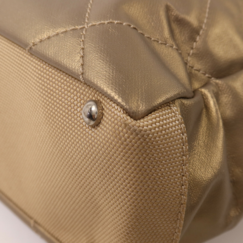 CHANEL 塗層帆布/尼龍Hand Bag銀扣手挽袋-11