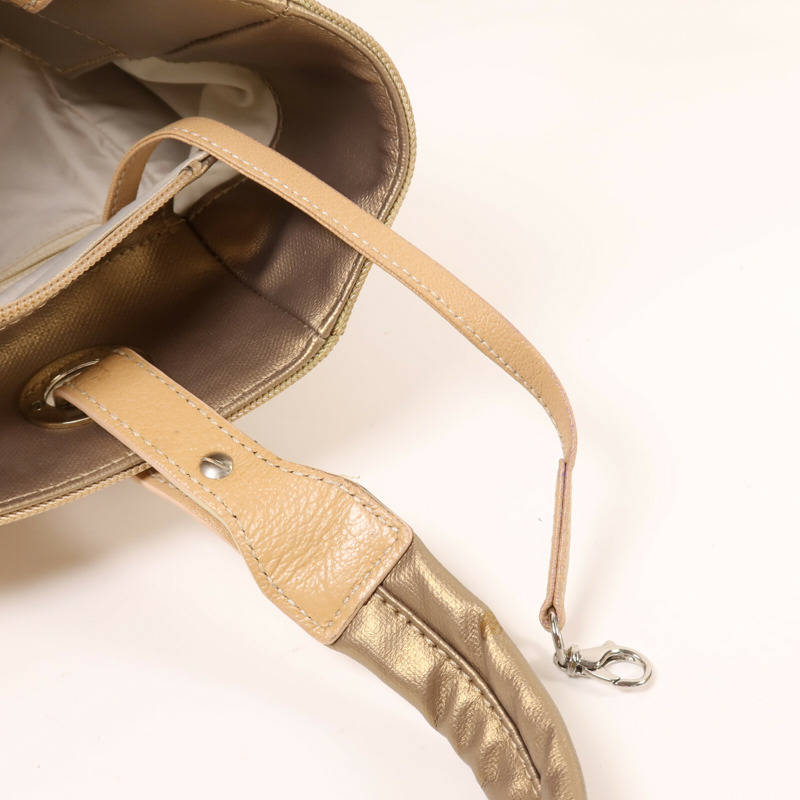 CHANEL 塗層帆布/尼龍Hand Bag銀扣手挽袋-13