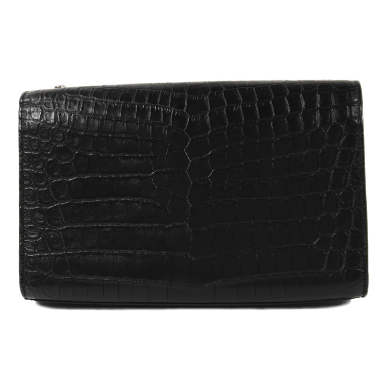 YVES SAINT LAURENT 牛皮皮革Kate Tassel銀扣鏈帶肩背袋-1