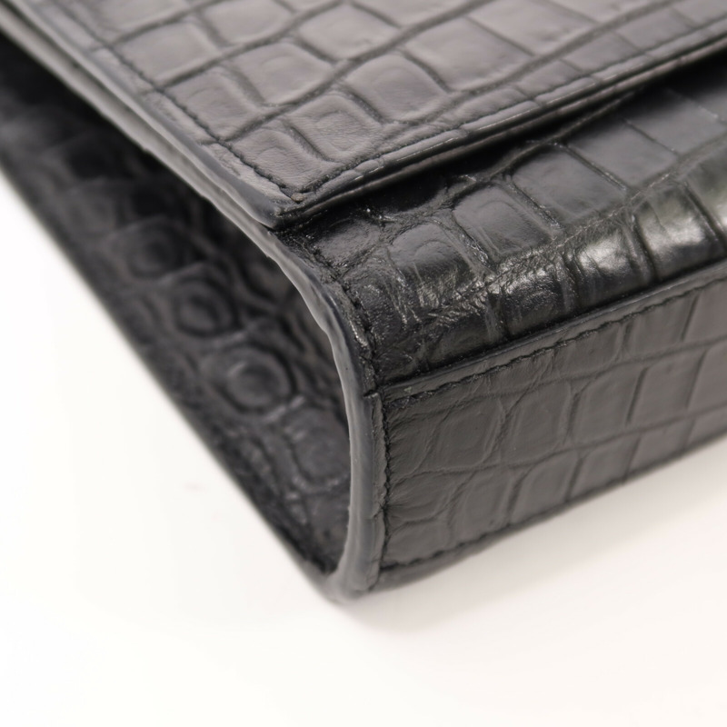 YVES SAINT LAURENT 牛皮皮革Kate Tassel銀扣鏈帶肩背袋-10