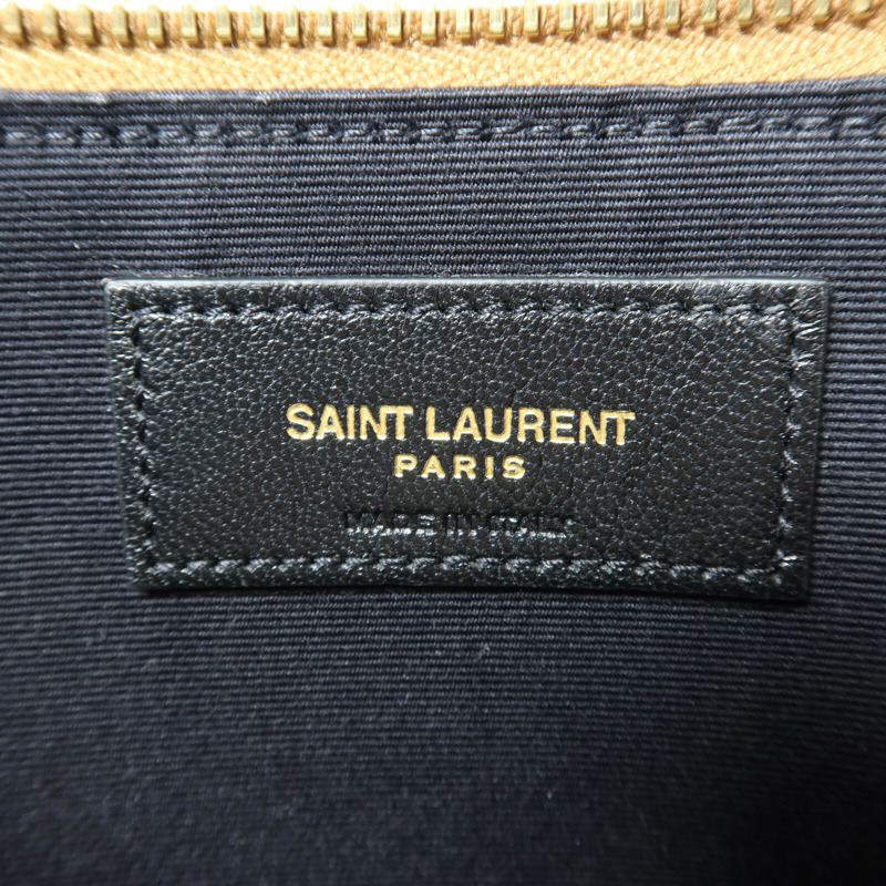 YVES SAINT LAURENT 絨布Pouch金扣手拿包-5