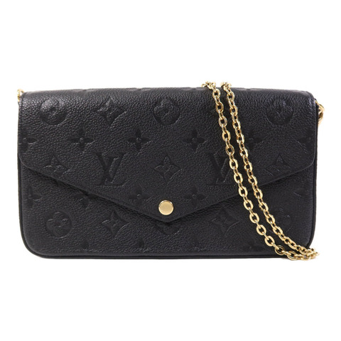 LOUIS VUITTON Monogram Empreinte Felicie Pochette 金扣鏈帶肩背袋