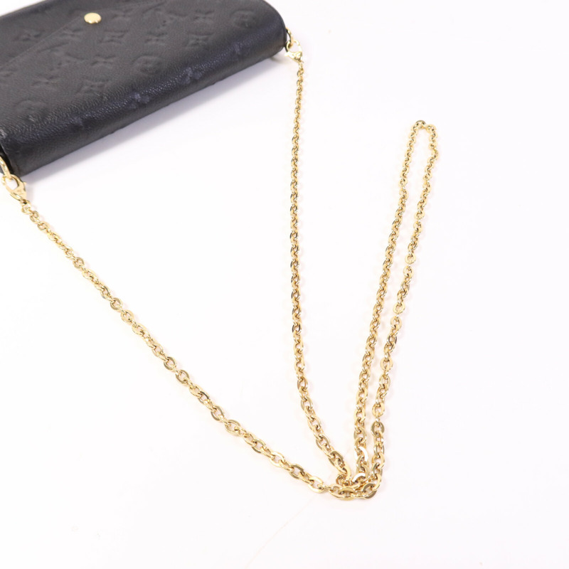 LOUIS VUITTON Monogram Empreinte Felicie Pochette 金扣鏈帶肩背袋-7