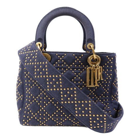 Dior Denim Lady Dior Tote金扣手挽肩背兩用袋