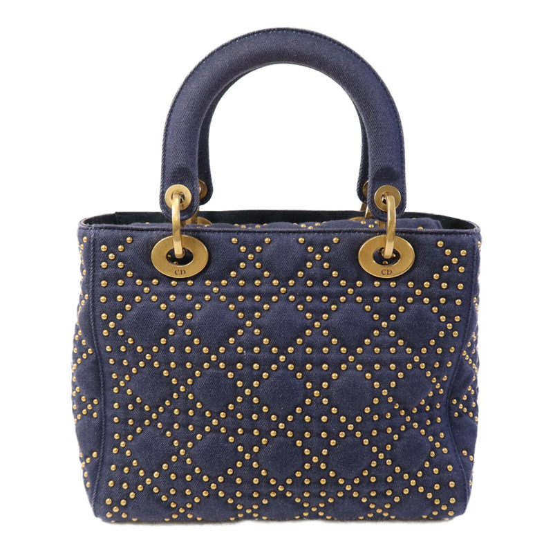 Dior Denim Lady Dior Tote金扣手挽肩背兩用袋-1