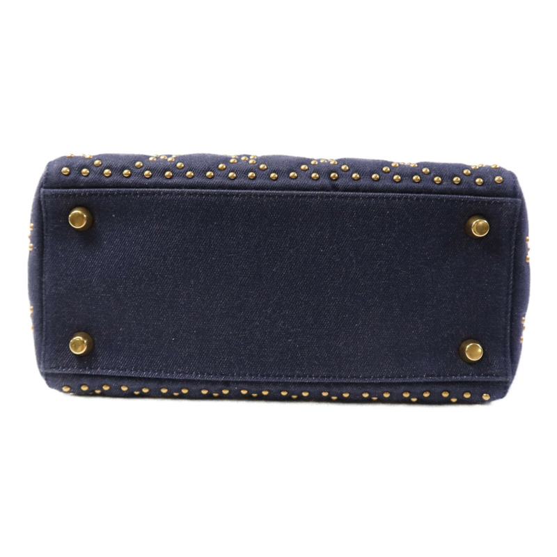 Dior Denim Lady Dior Tote金扣手挽肩背兩用袋-3