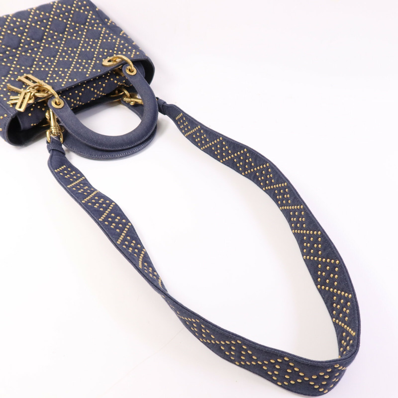 Dior Denim Lady Dior Tote金扣手挽肩背兩用袋-7