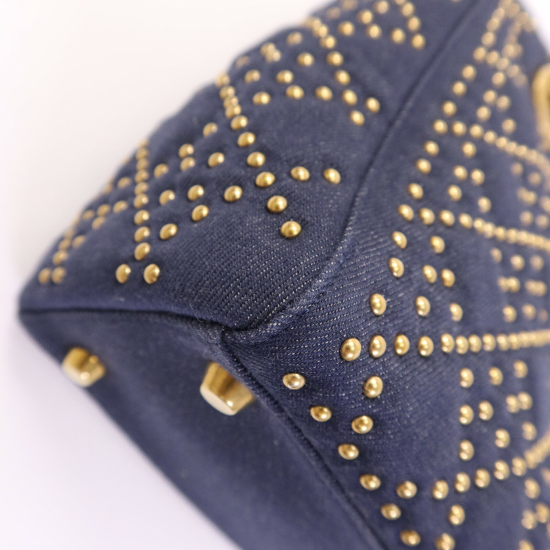 Dior Denim Lady Dior Tote金扣手挽肩背兩用袋-10