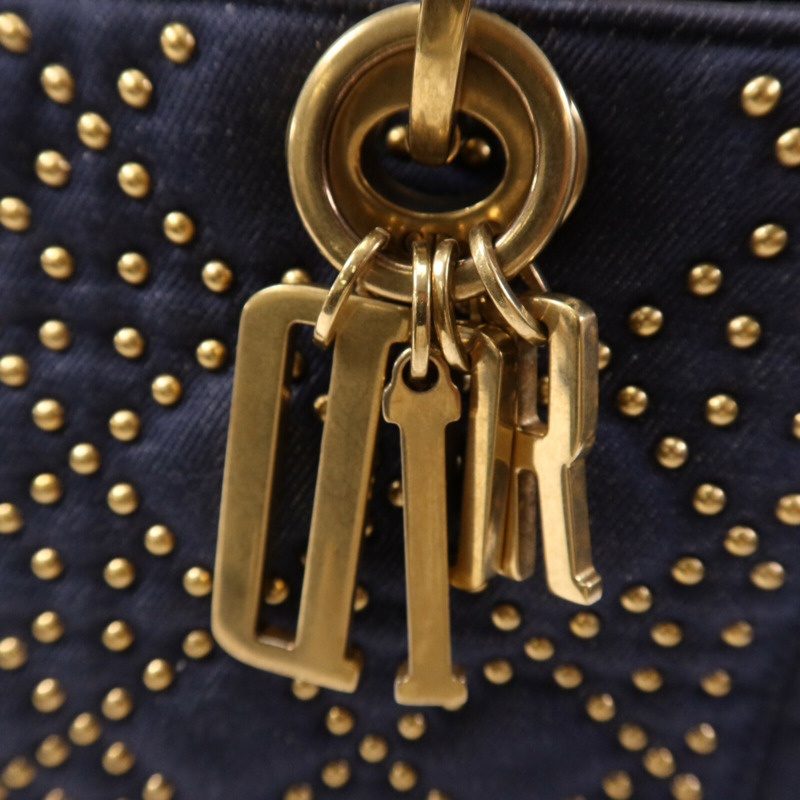 Dior Denim Lady Dior Tote金扣手挽肩背兩用袋-13