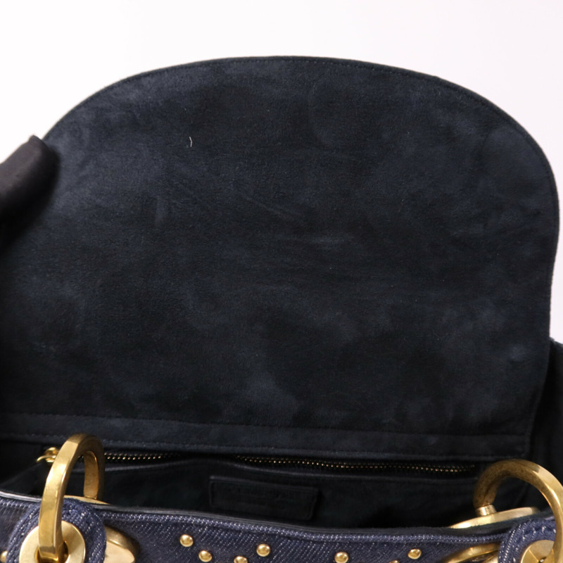 Dior Denim Lady Dior Tote金扣手挽肩背兩用袋-15