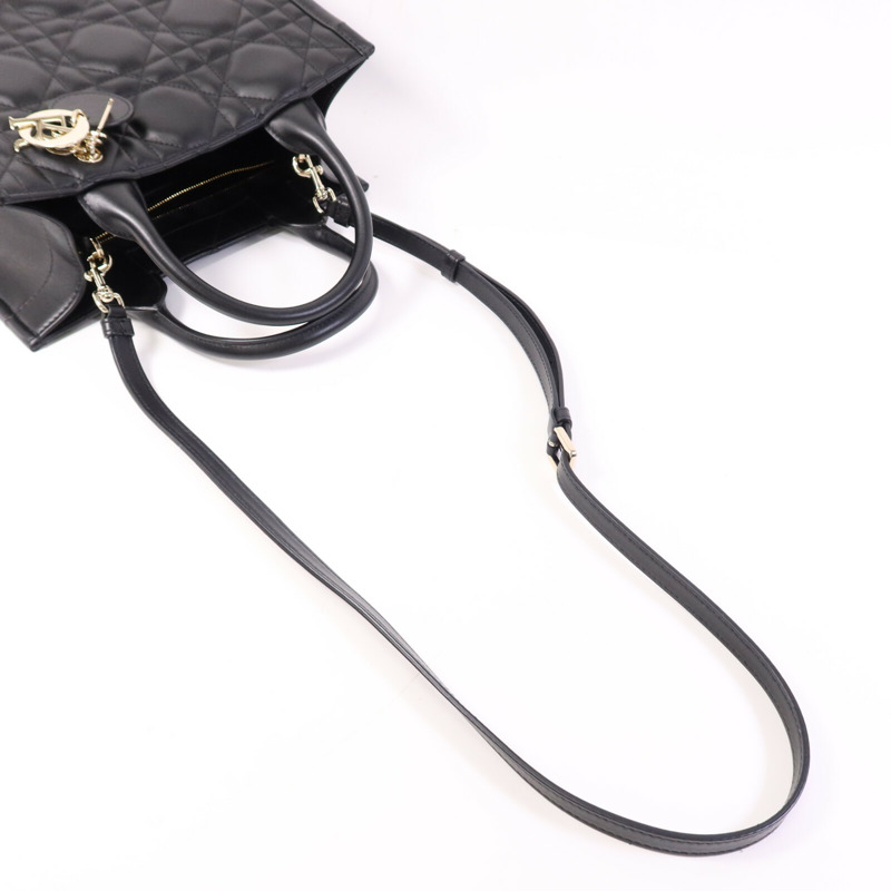 Dior 牛皮皮革Book Tote Small金扣手挽肩背兩用袋-8