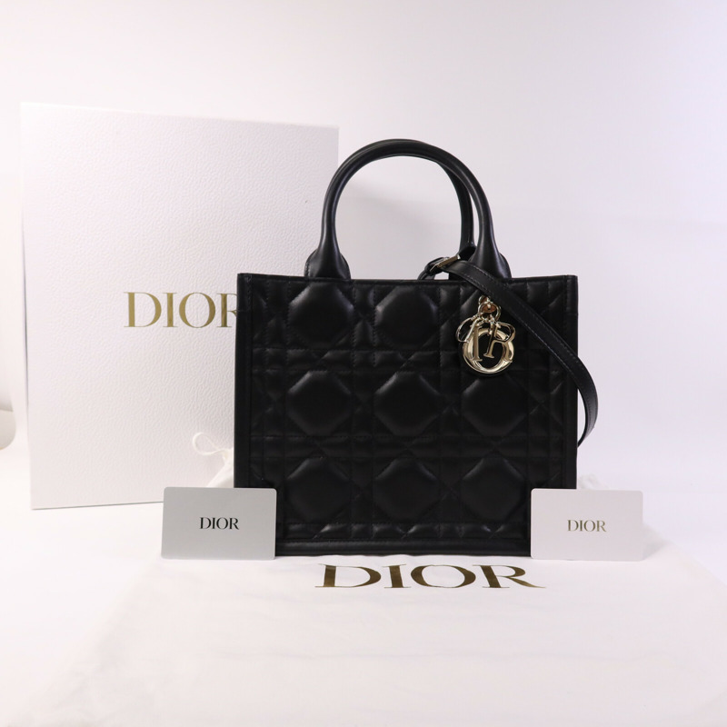 Dior 牛皮皮革Book Tote Small金扣手挽肩背兩用袋-9